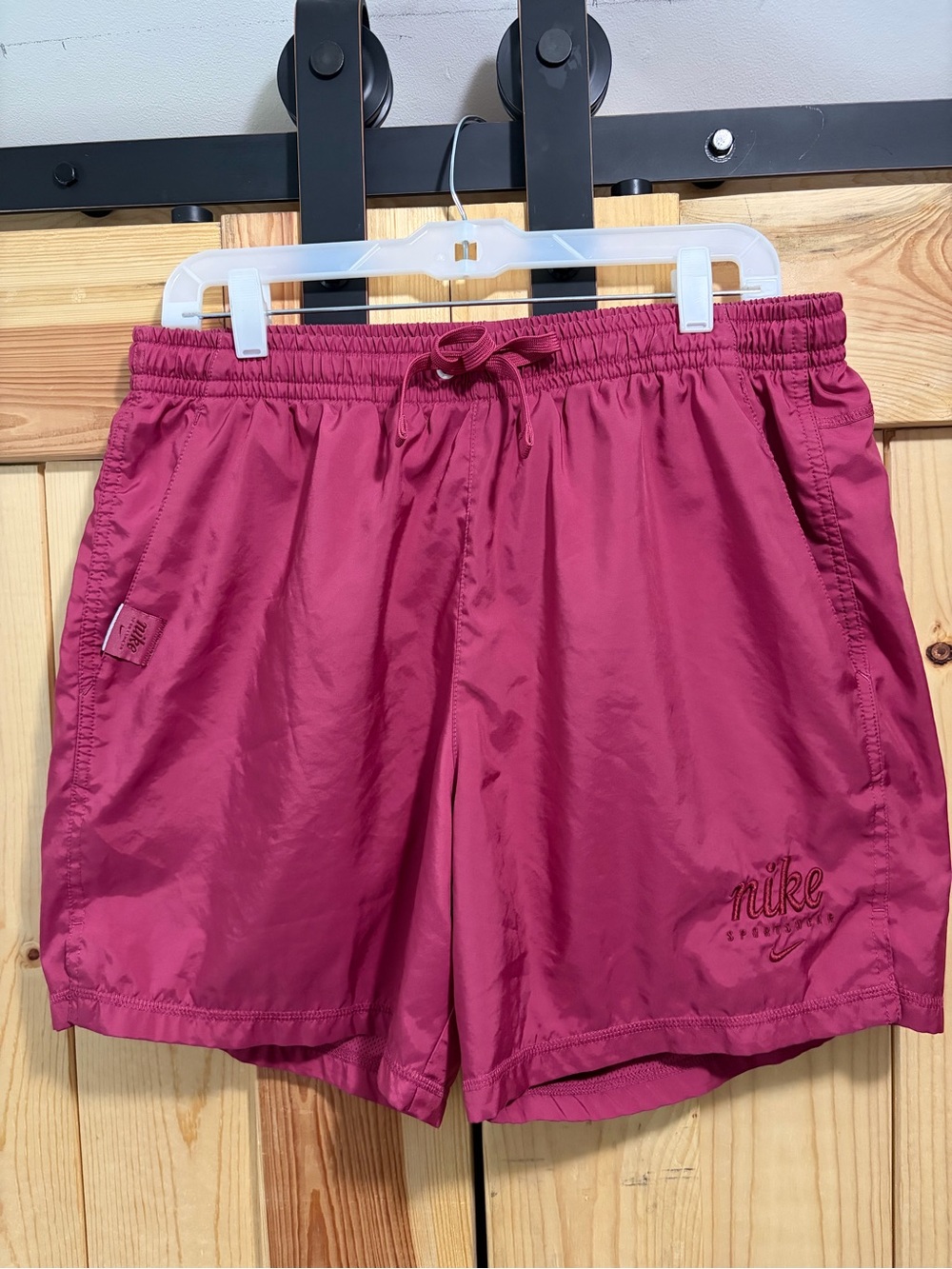 Nike Woven Shorts City Edition Men's L Sweet Beet Lined Drawstring GymBasketball